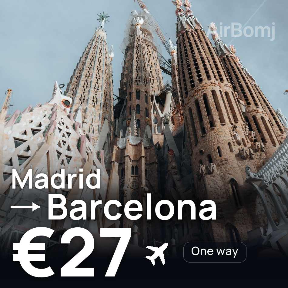 Biglietto aereo: Madrid — Barcellona, €27