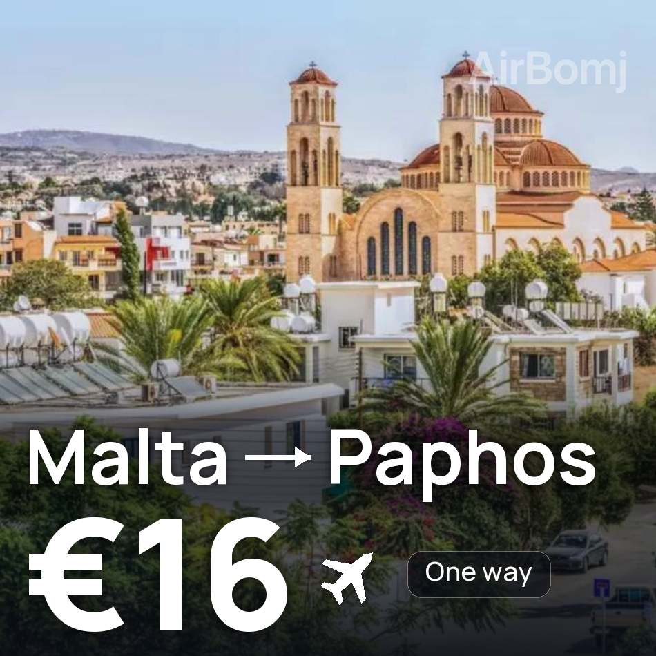 Flugticket: Valletta — Paphos, €16