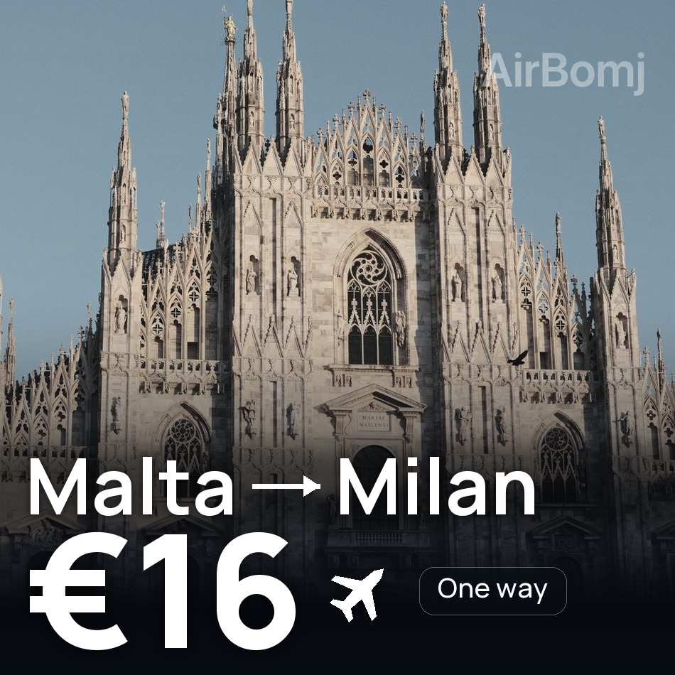Flugticket: Valletta — Mailand, €16
