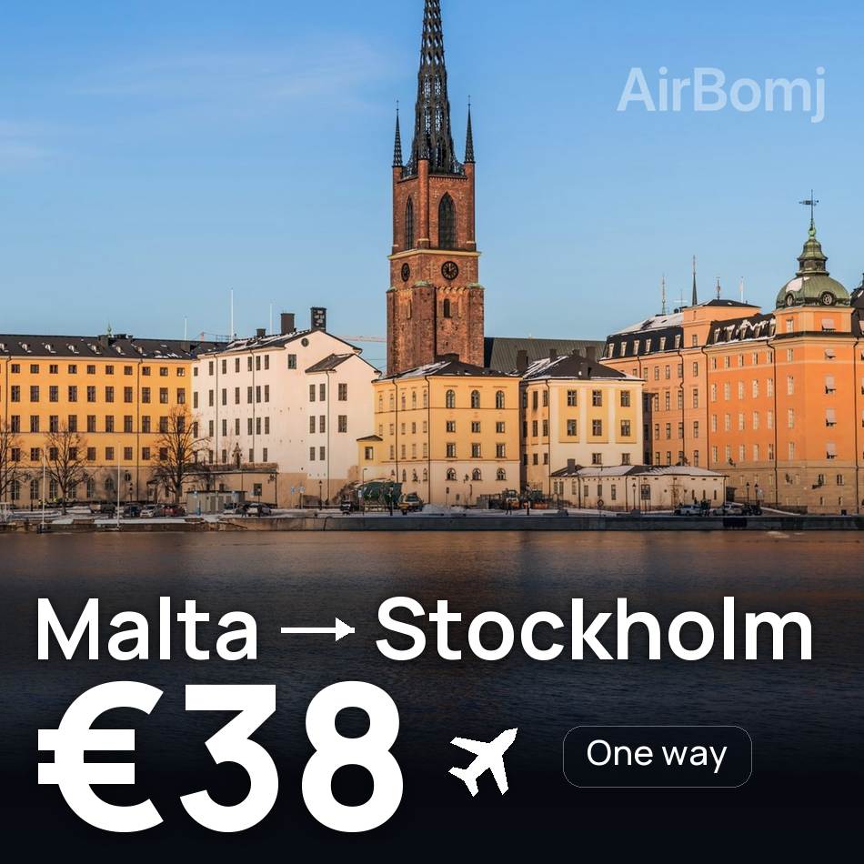 Flugticket: Valletta — Stockholm, €38