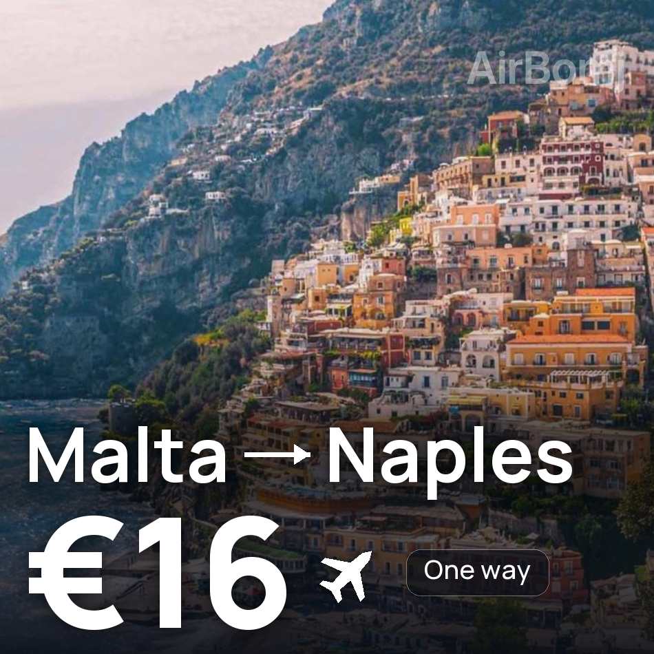 Flugticket: Valletta — Neapel, €16