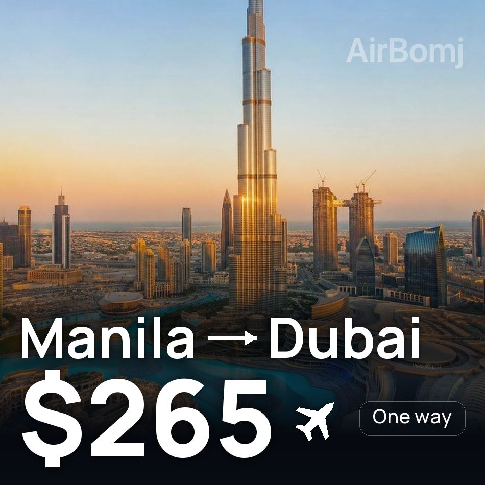 Passagem aérea: Manila — Dubai, $265