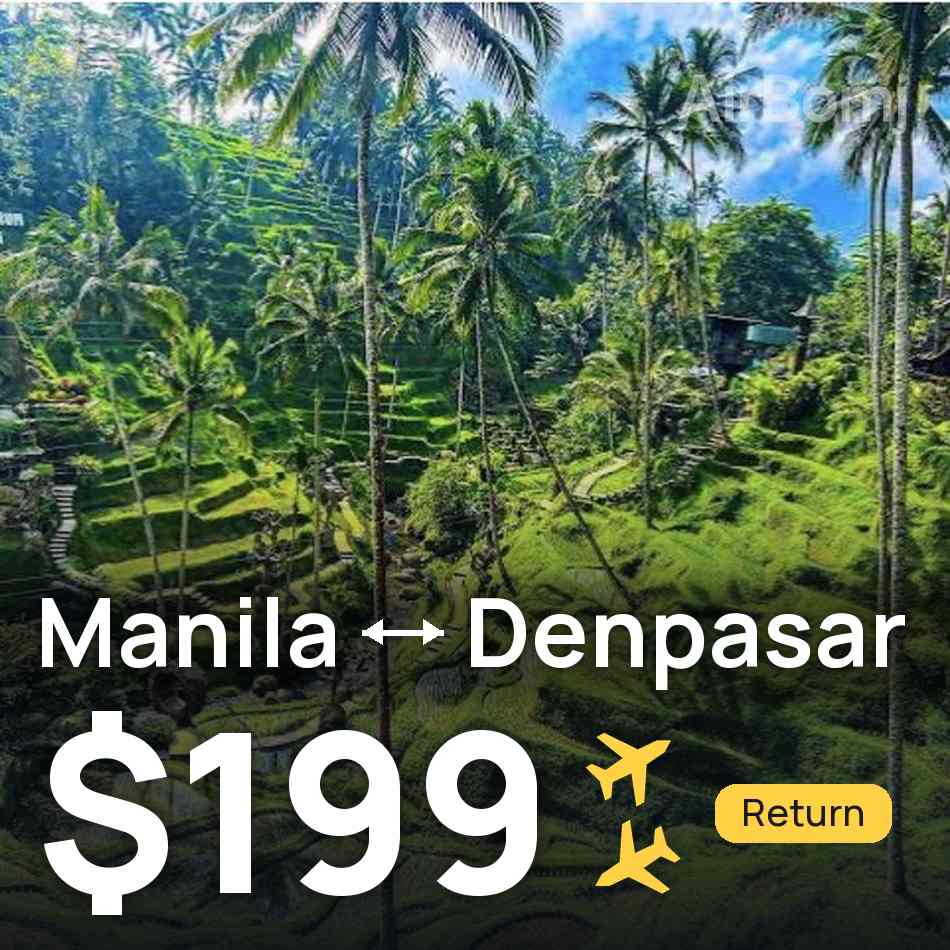Passagem aérea: Manila — Dempassar Bali, $199