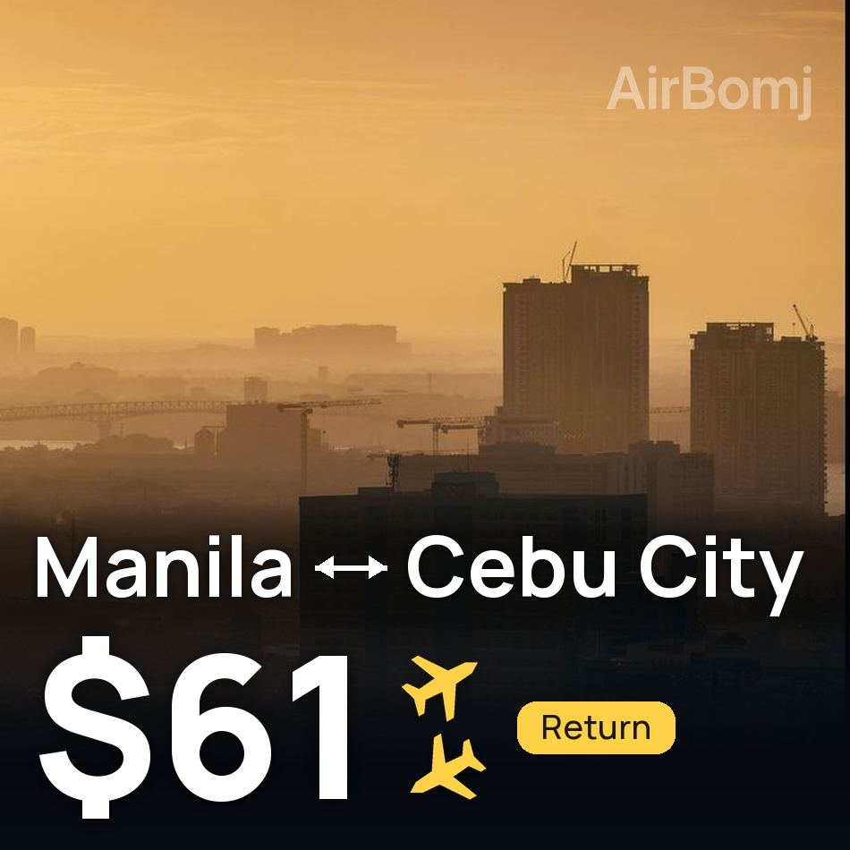 Passagem aérea: Manila — Cebu, $61