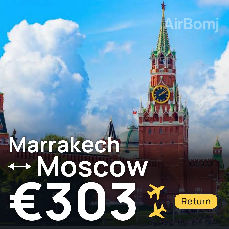 تذكرة طيران: مراكش — موسكو، €303