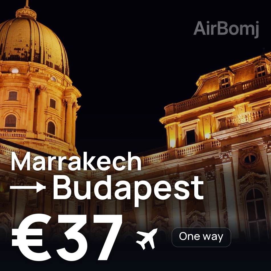 تذكرة طيران: مراكش — بودابست، €37
