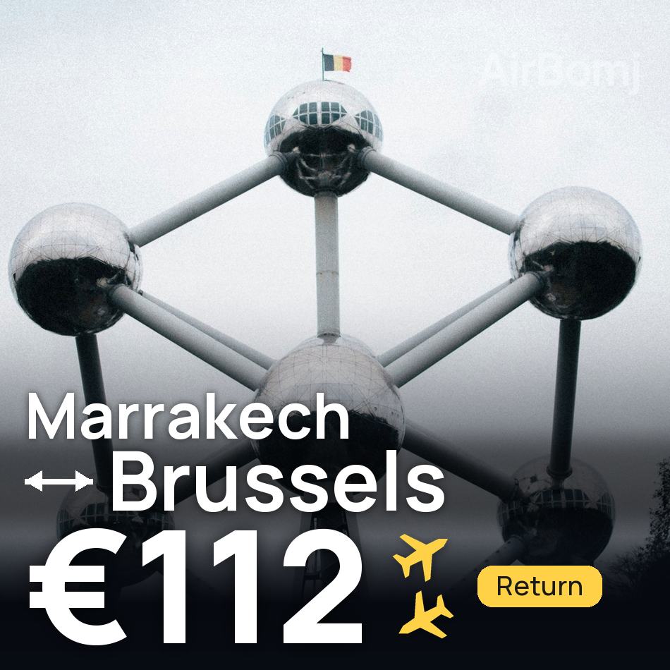 تذكرة طيران: مراكش — بروكسل، €112