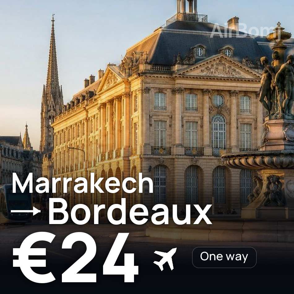 تذكرة طيران: مراكش — بوردو، €24