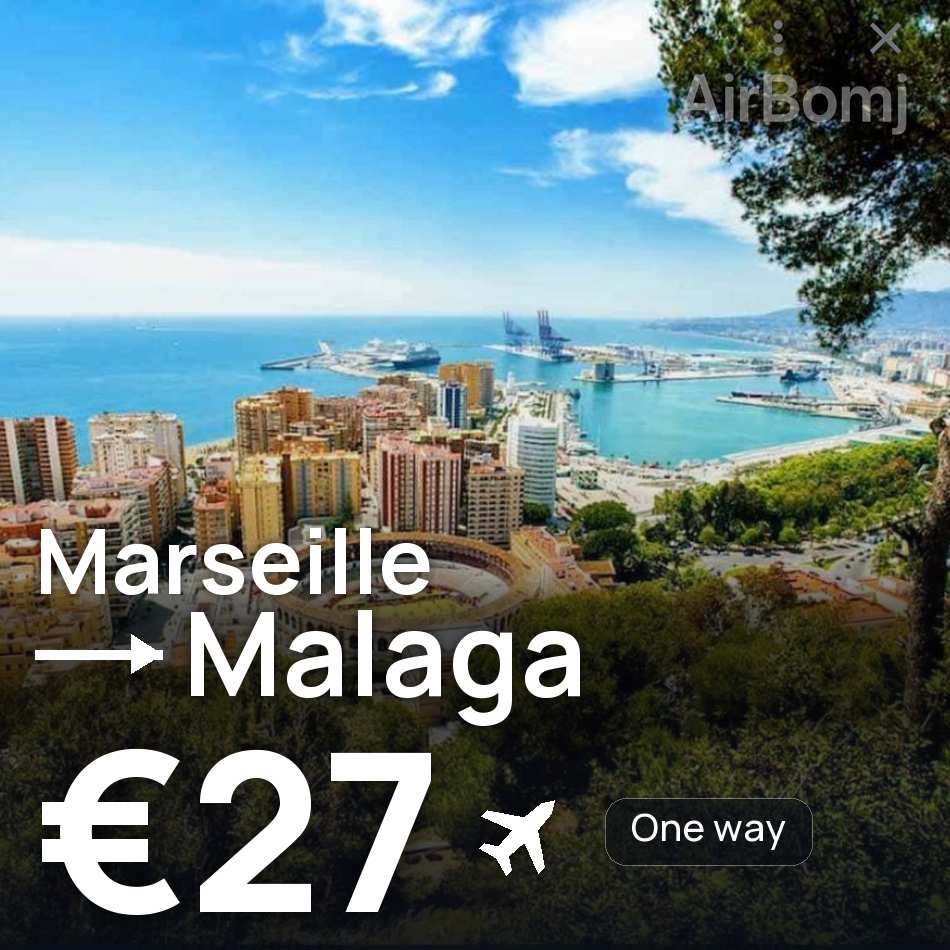 Bilet de avion: Marseille — Malaga, €27