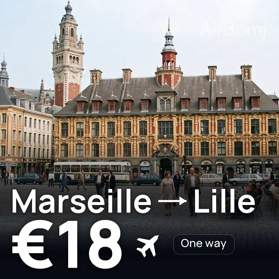 Bilet de avion: Marseille — Lille, €18