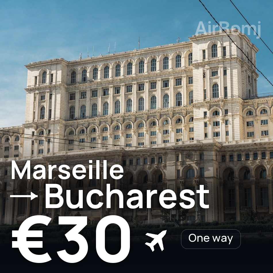 Bilet de avion: Marseille — Bucharest, €30