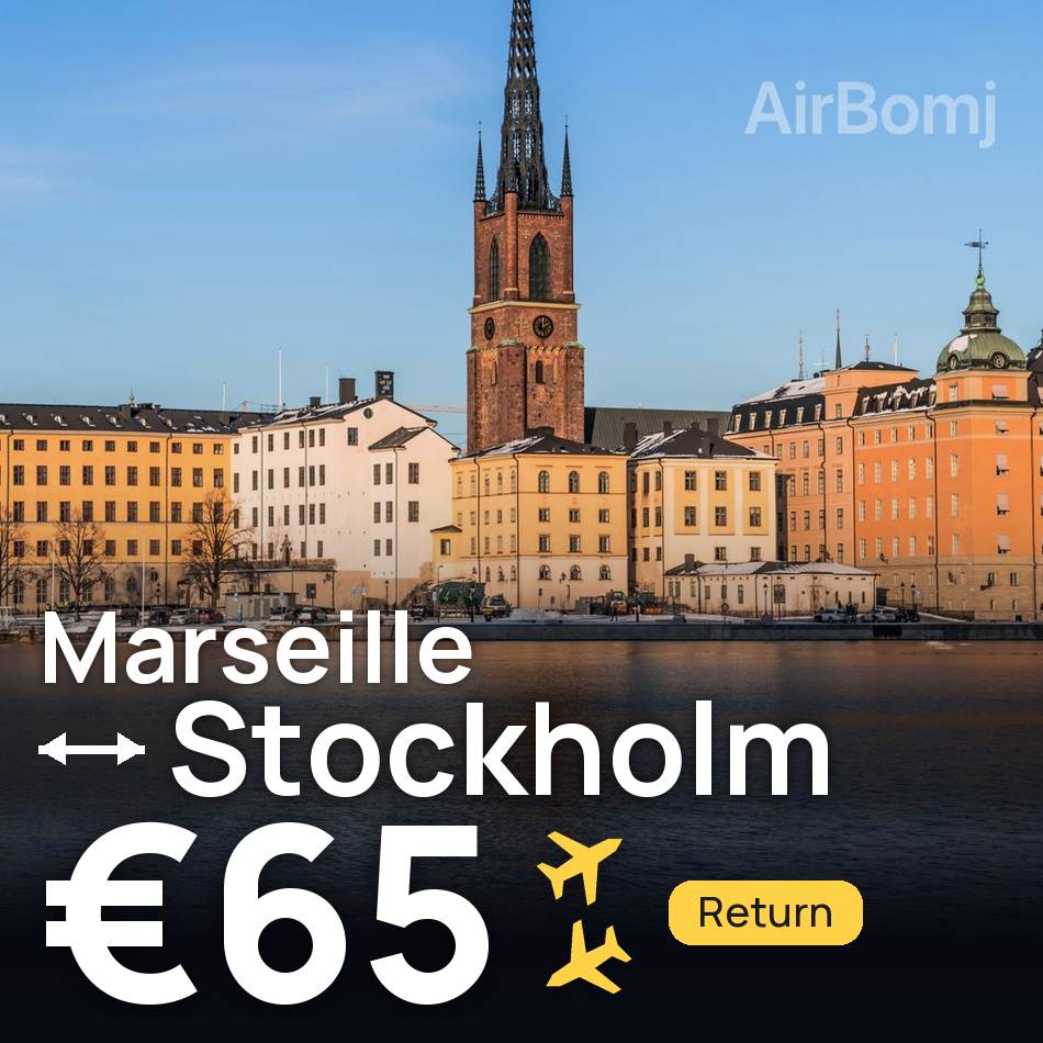 Bilet de avion: Marseille — Stockholm, €65