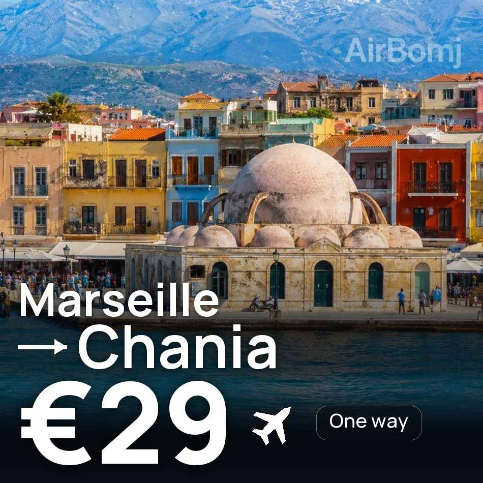 Bilet de avion: Marseille — Chania, €29
