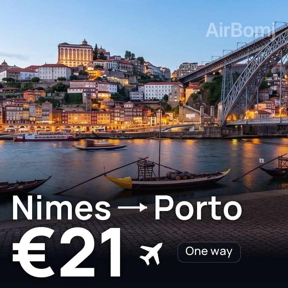 Bilet de avion: Nimes — Porto, €21