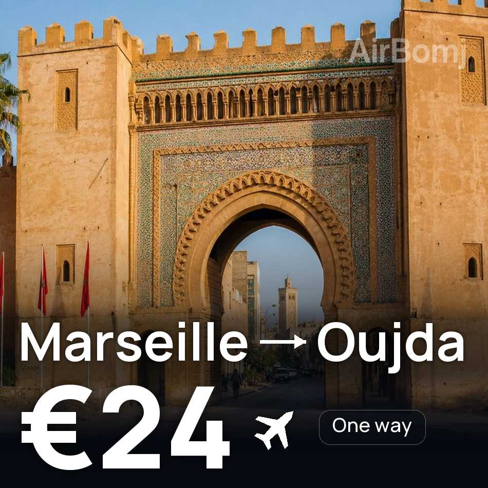Bilet de avion: Marseille — Oujda, €24