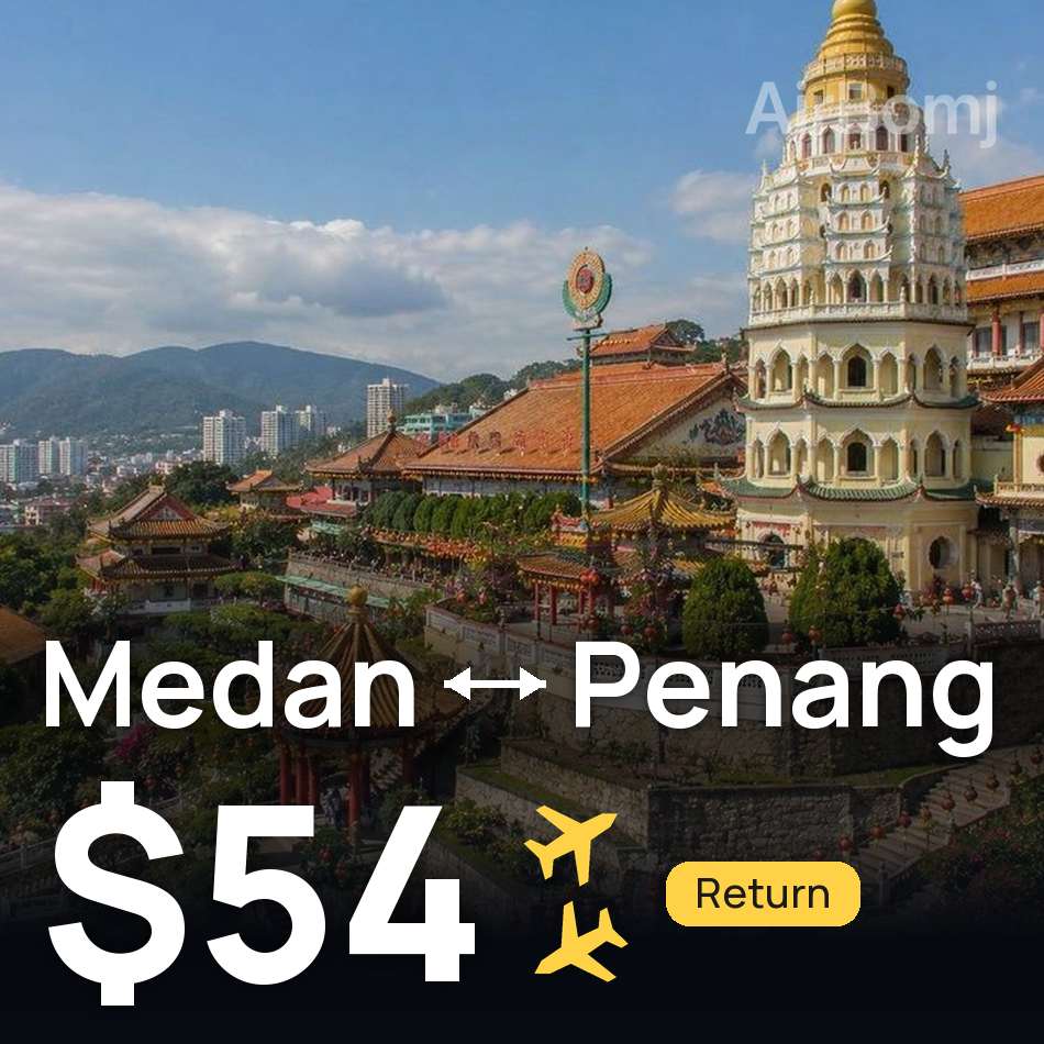 Passagem aérea: Medan — George Town, $54