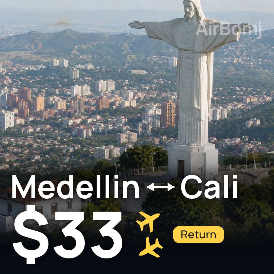 Tiket pesawat: Medellin — Cali, $33
