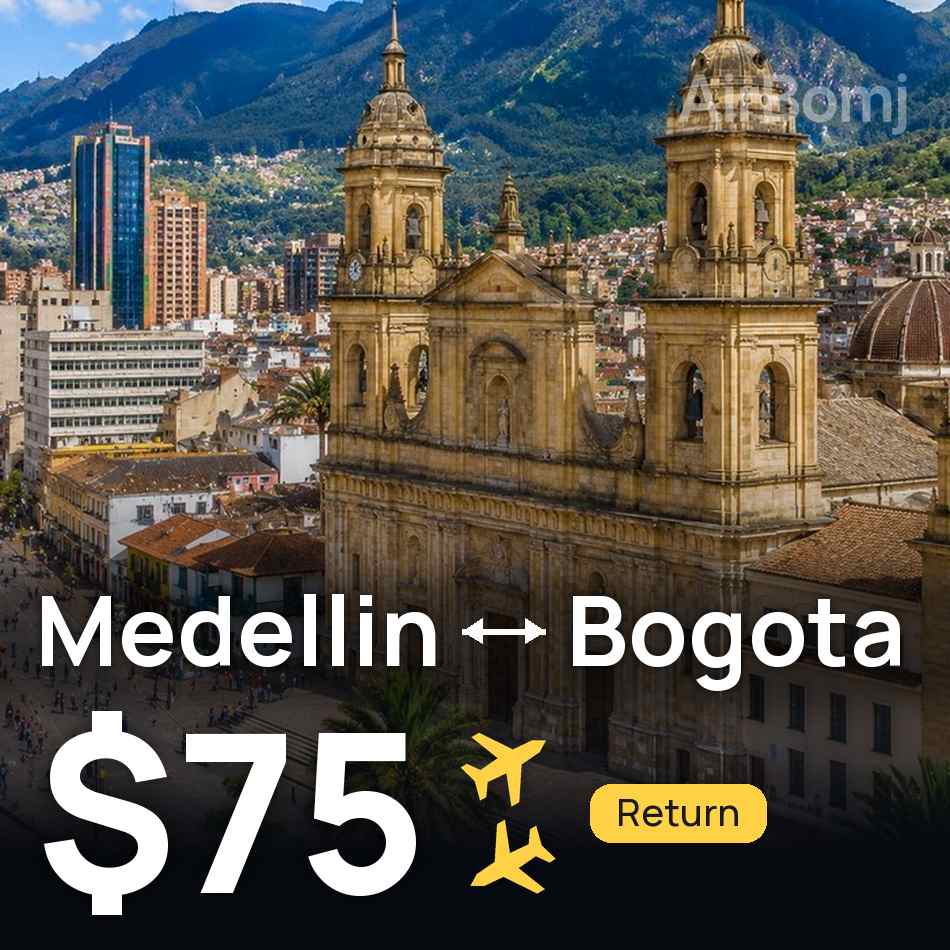 Tiket pesawat: Medellin — Bogota, $75