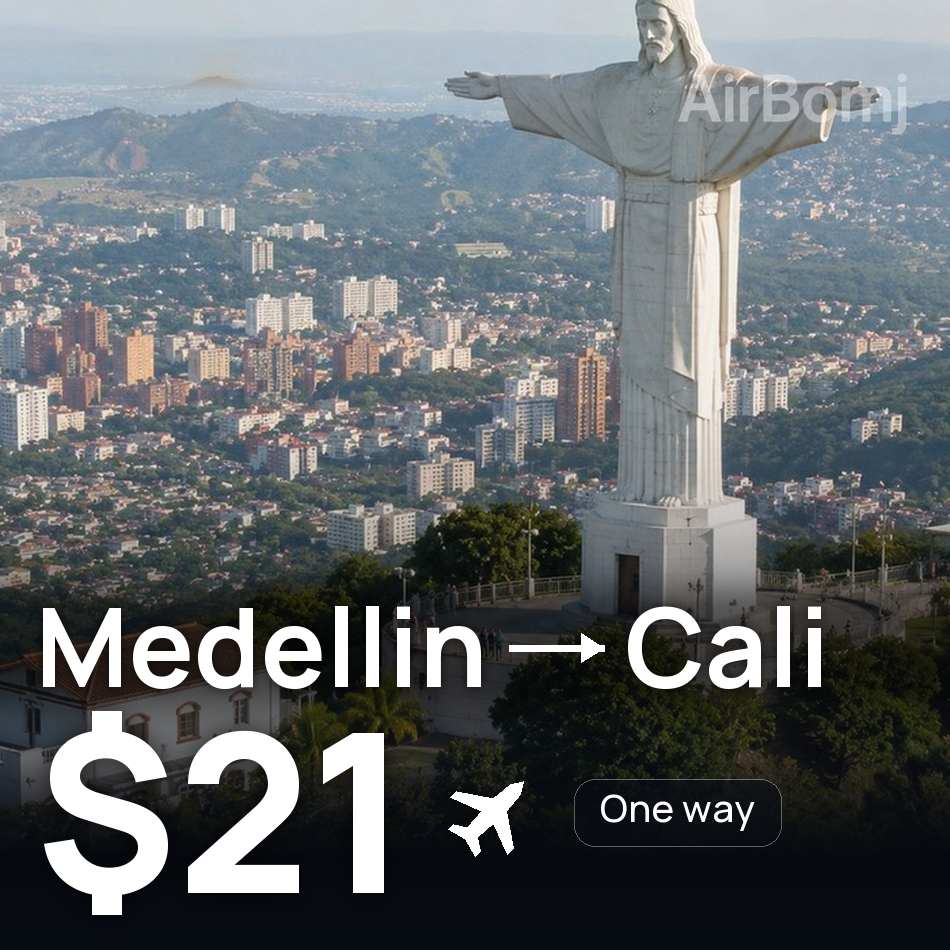 Tiket pesawat: Medellin — Cali, $21