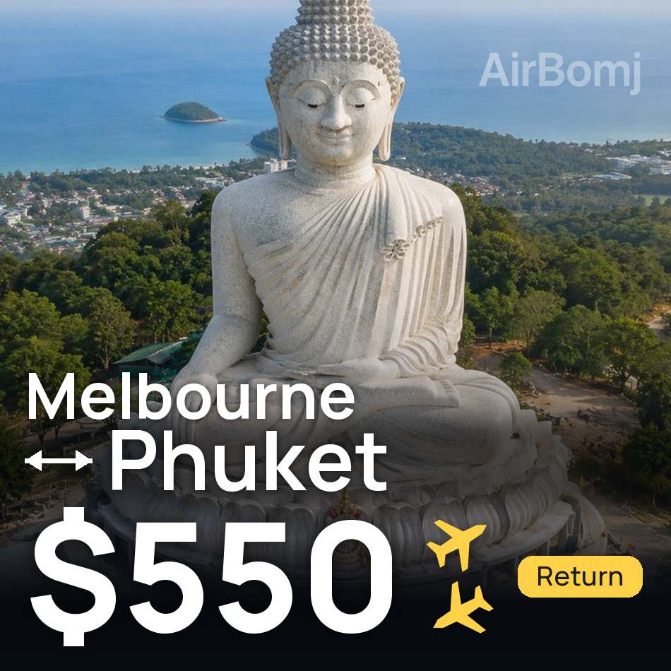 تذكرة طيران: ملبورن — فوكيت، $550