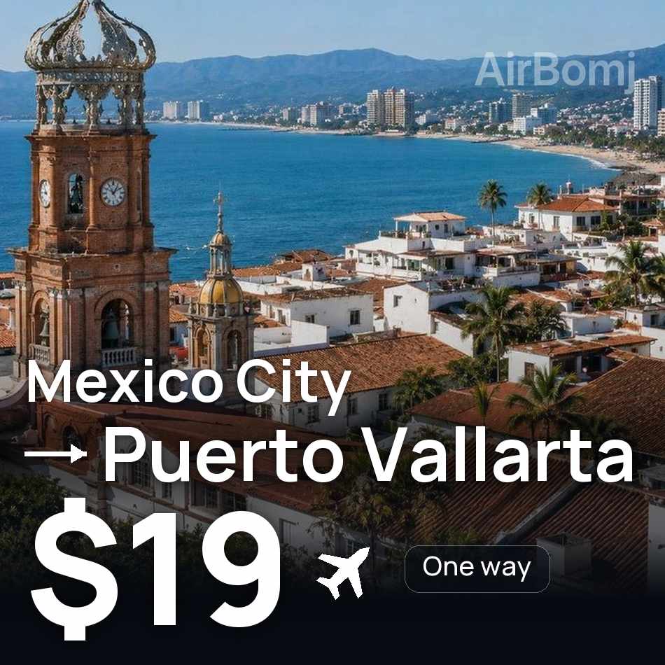 Bilet de avion: Mexico City — Puerto Vallarta, $19