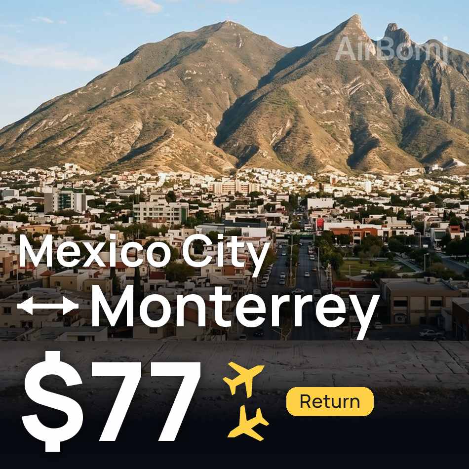 Bilet de avion: Mexico City — Monterrey, $77