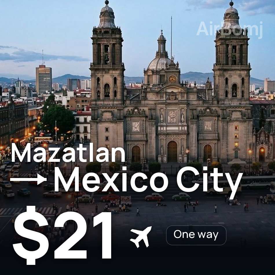 Bilet de avion: Mazatlan — Mexico City, $21