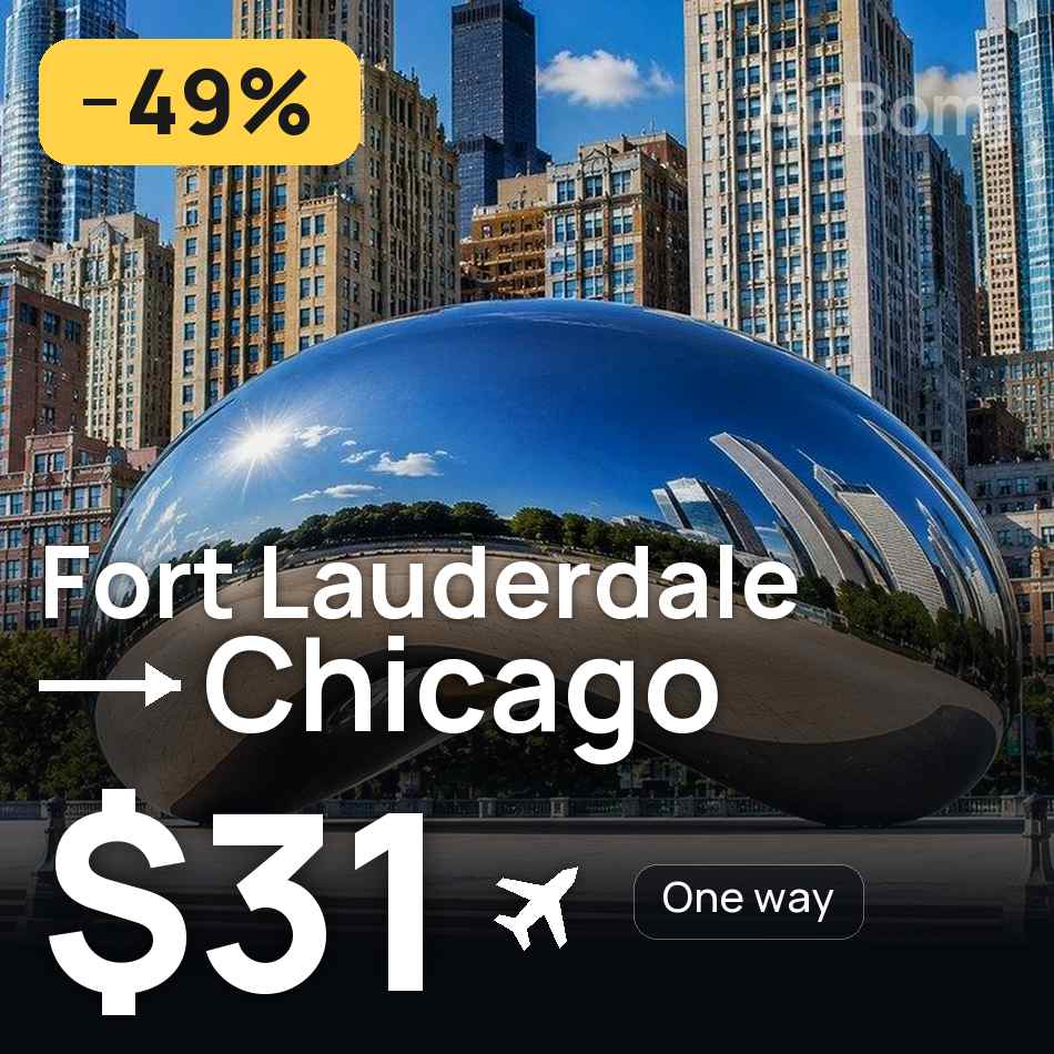 Biglietto aereo: Fort Lauderdale — Chicago, $31