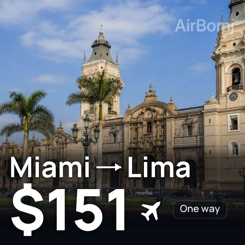 Biglietto aereo: Miami — Lima, $151
