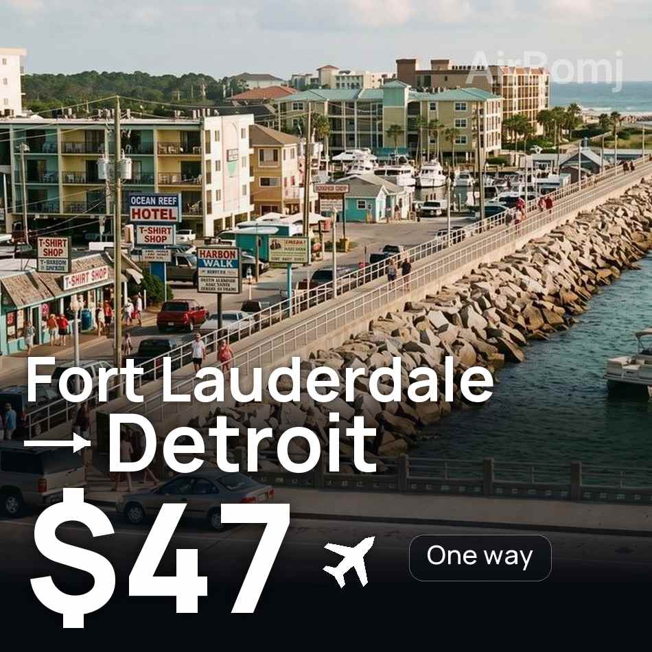 Biglietto aereo: Fort Lauderdale — Detroit, $47