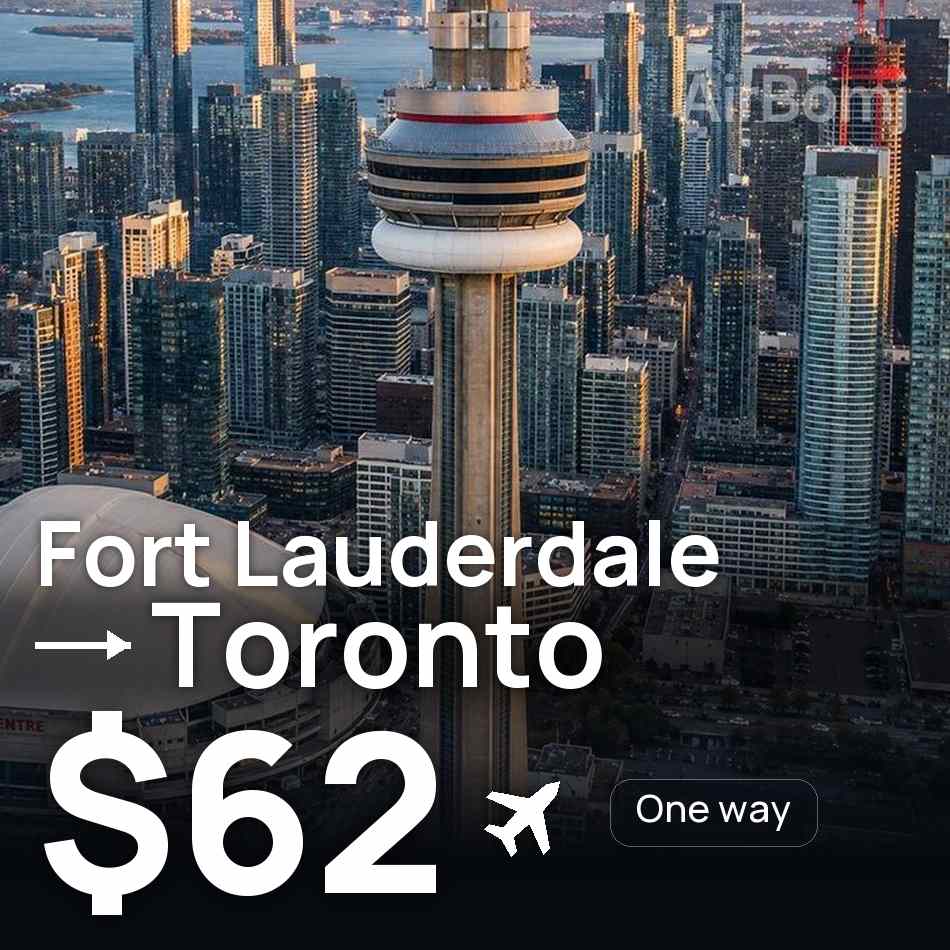 Biglietto aereo: Fort Lauderdale — Toronto, $62