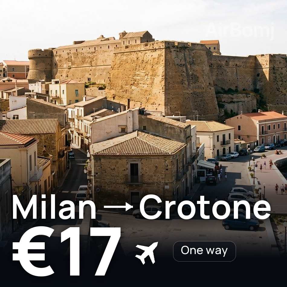 Billet d'avion : Milan — Crotone, €17
