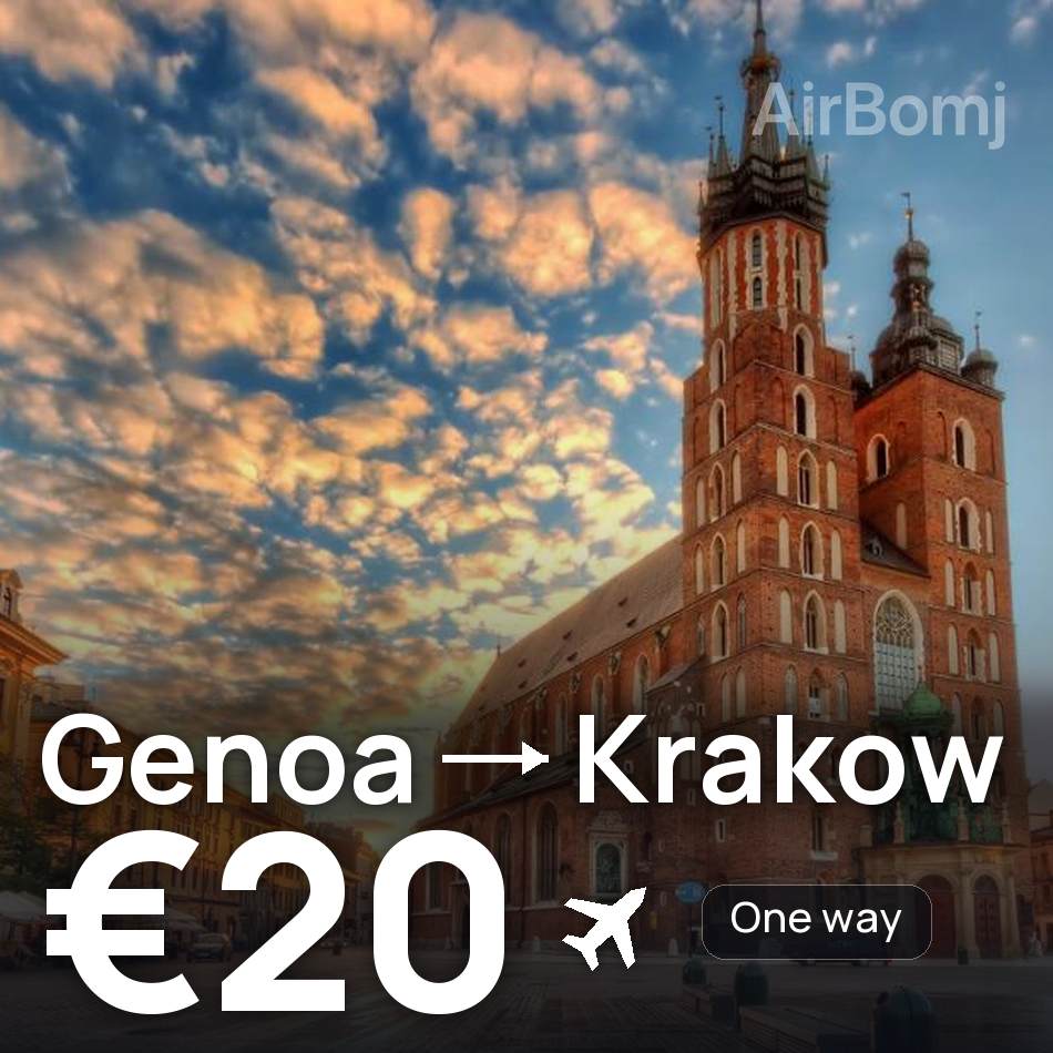 Biglietto aereo: Genova — Cracovia, €20