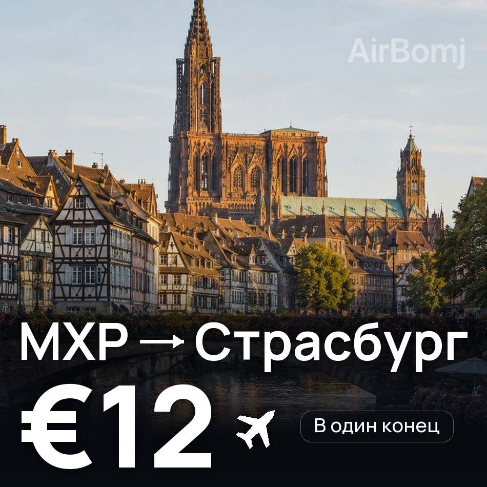 Авиабилет: Милан — Страсбург, €12