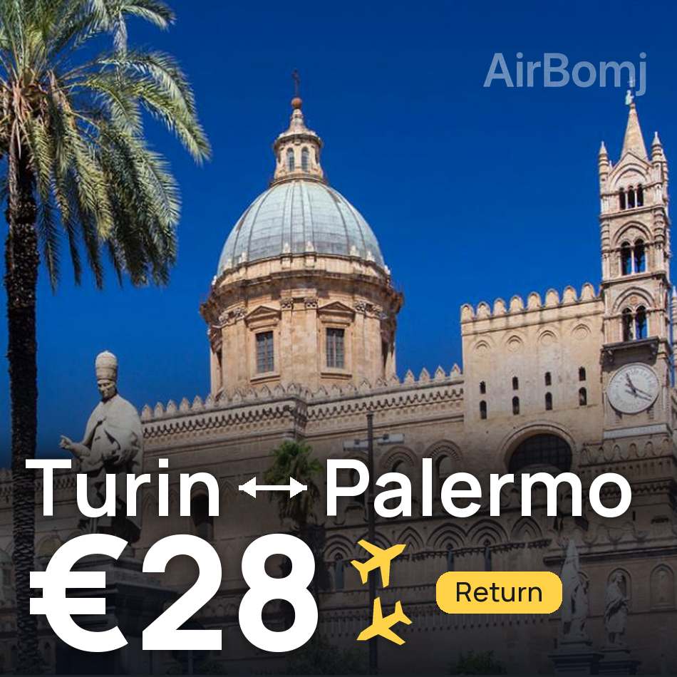 Billet d'avion : Turin — Palerme, €28