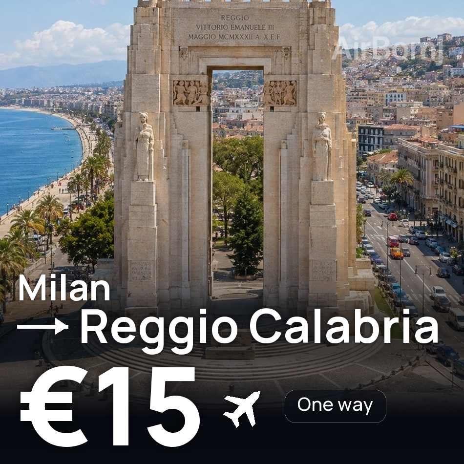 Billet d'avion : Milan — Reggio de Calabre, €15