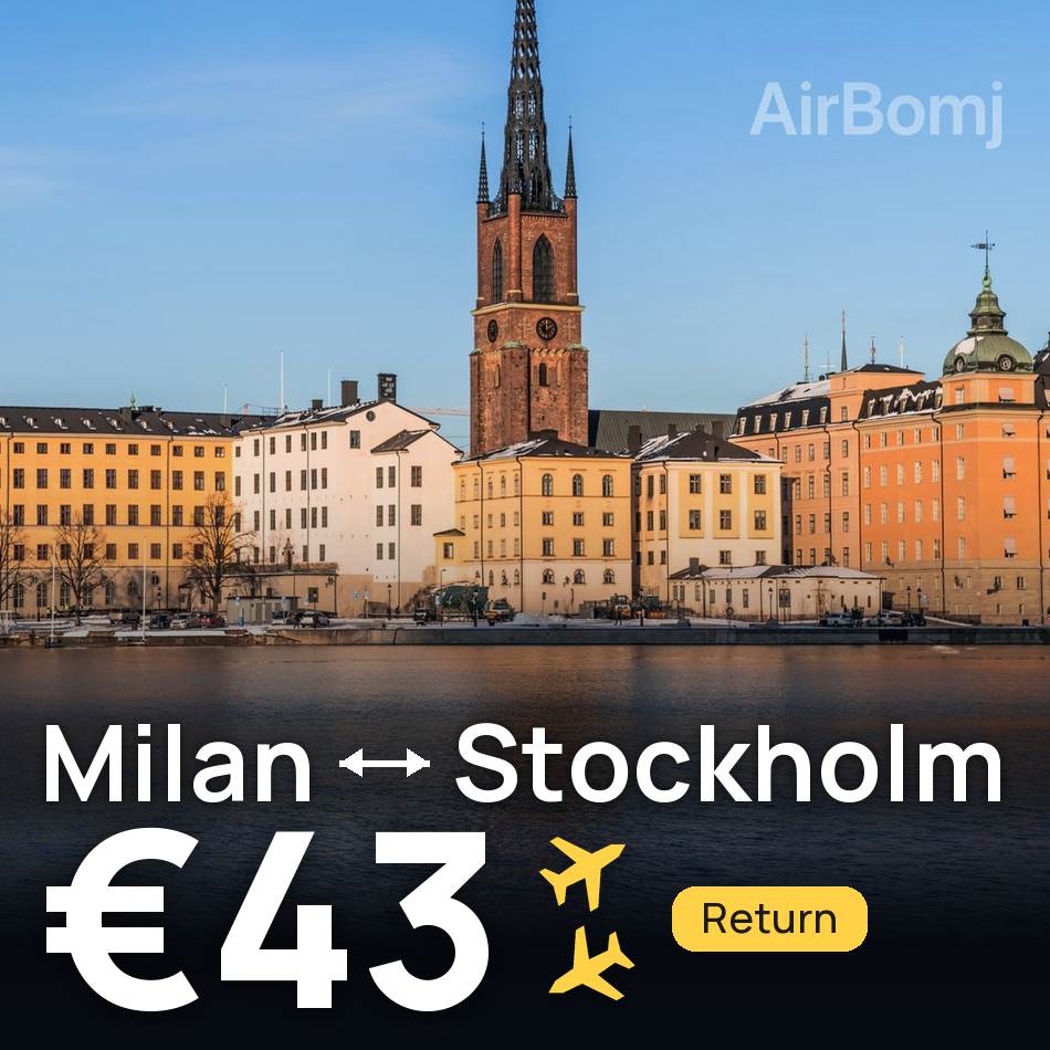 Billet d'avion : Milan — Stockholm, €43