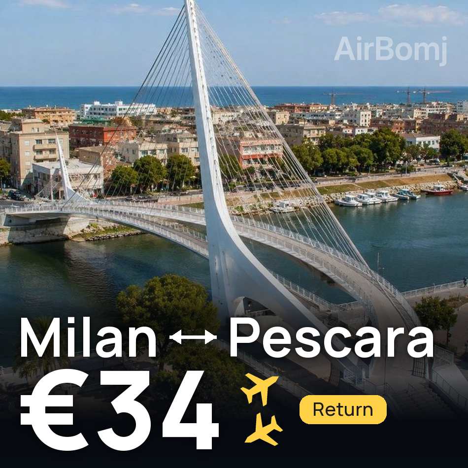 Biglietto aereo: Milano — Pescara, €34