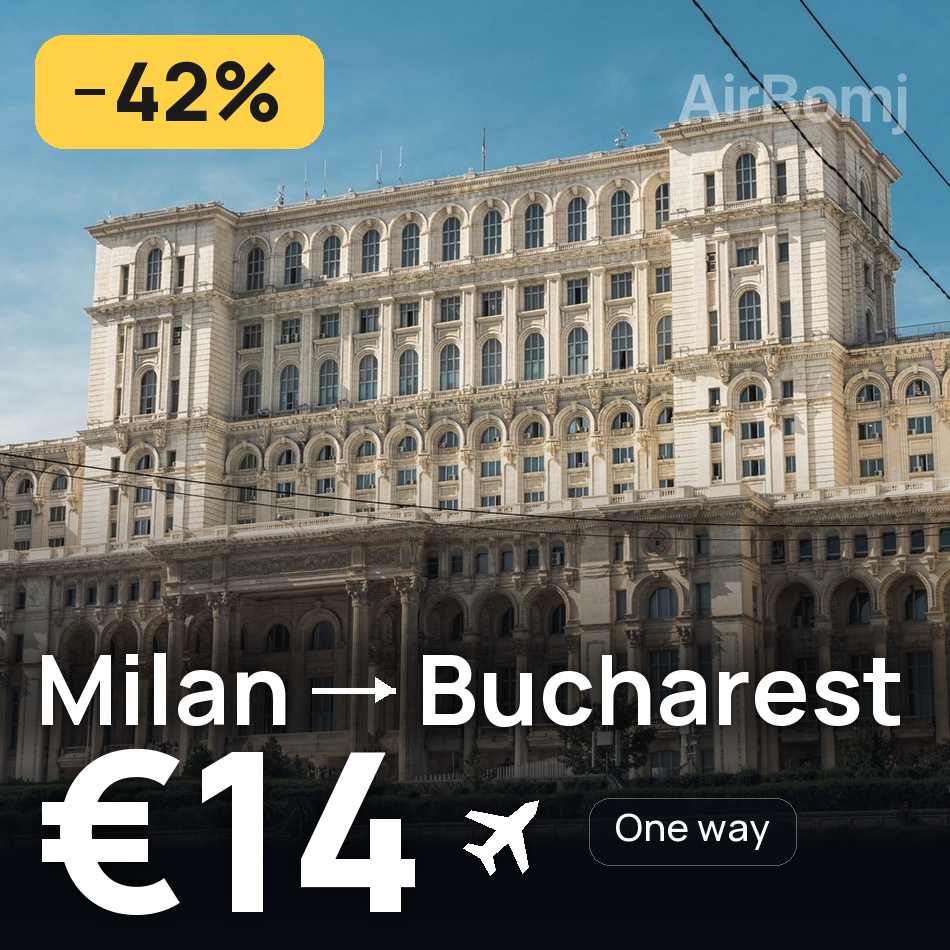 Biglietto aereo: Milano — Bucarest, €14