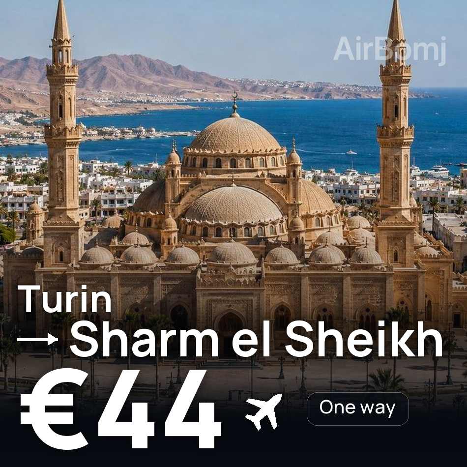 Billet d'avion : Turin — Charm el-Cheikh, €44