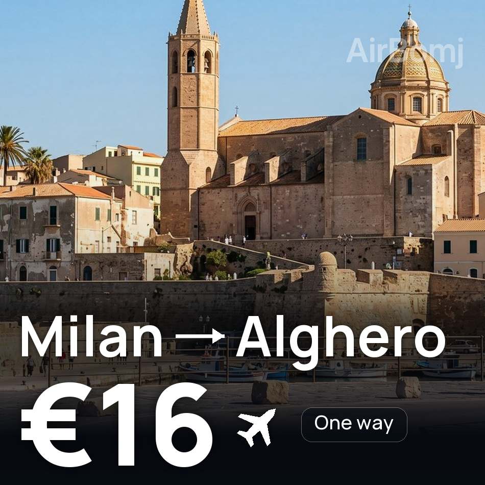 Billet d'avion : Milan — Alghero, €16