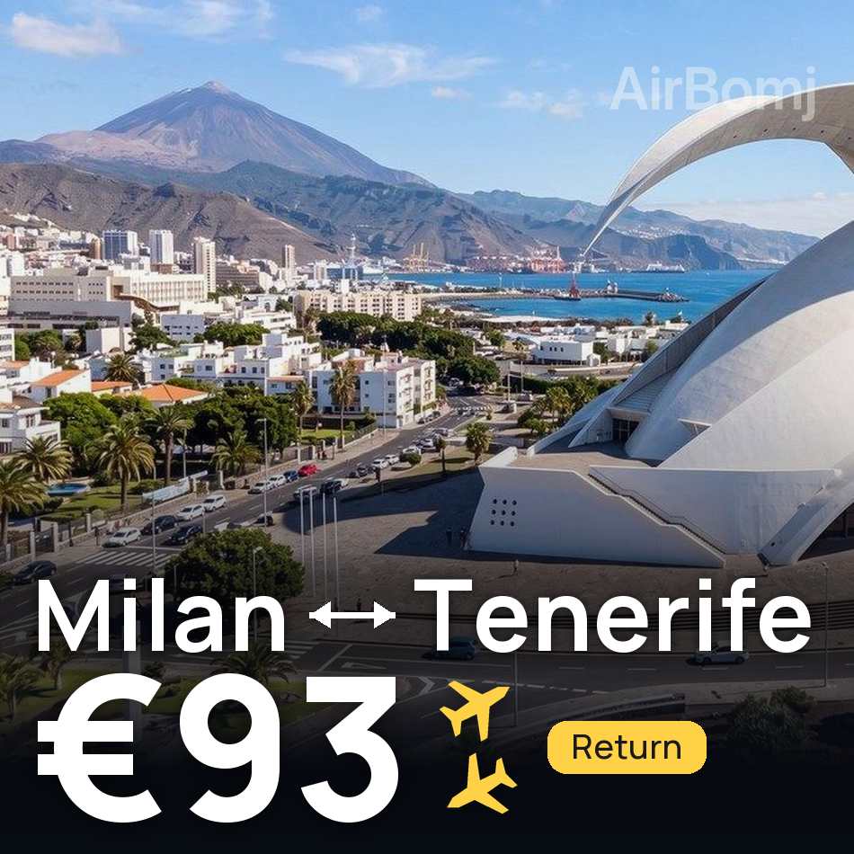 Bilet de avion: Milan — Tenerife, €93