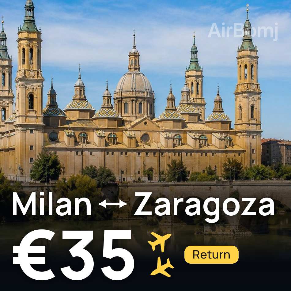 Billet d'avion : Milan — Saragosse, €35