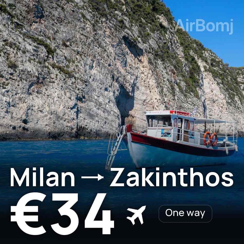 Billet d'avion : Milan — Zakinthos, €34