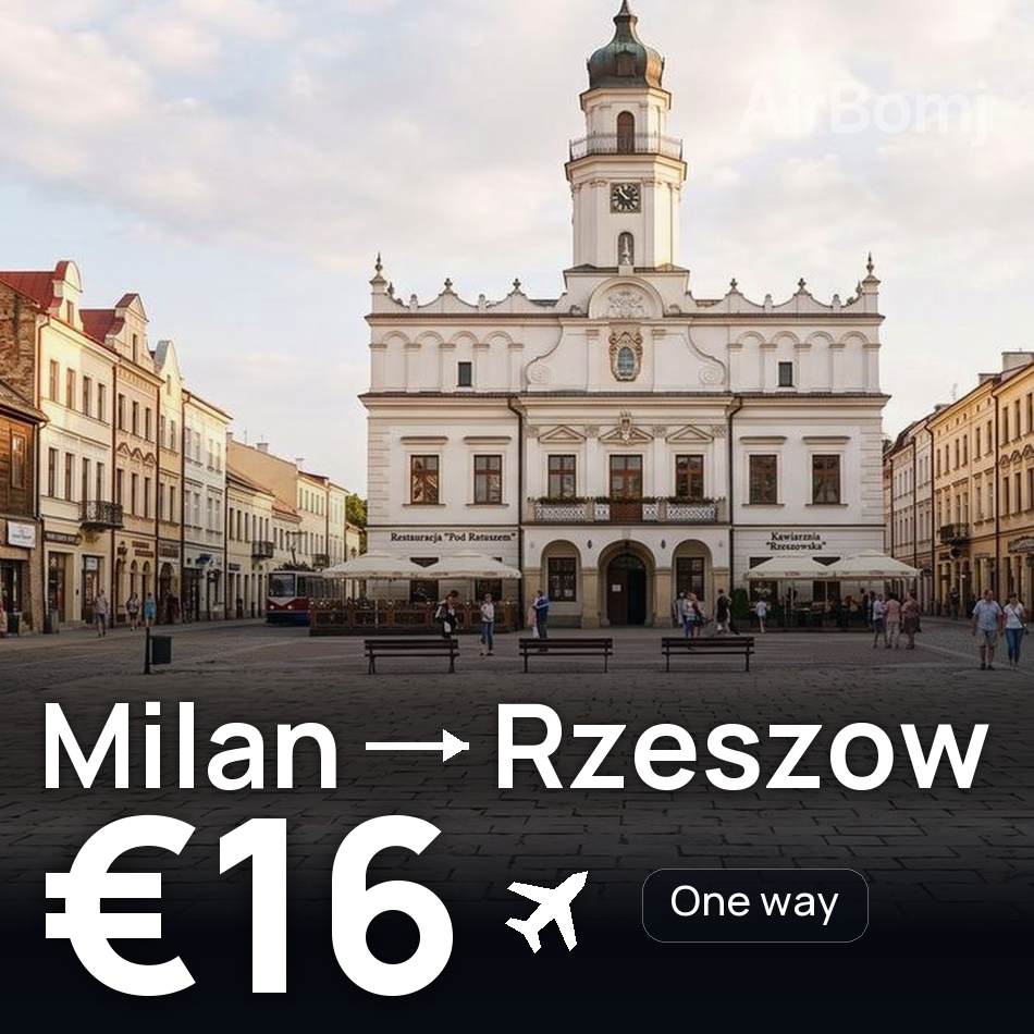 Billet d'avion : Milan — Rzeszów, €16