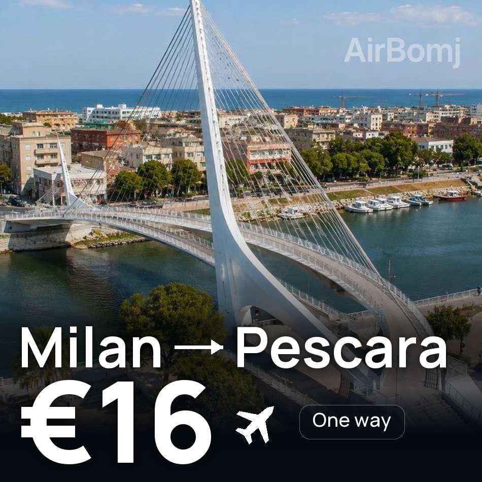 Billet d'avion : Milan — Pescara, €16