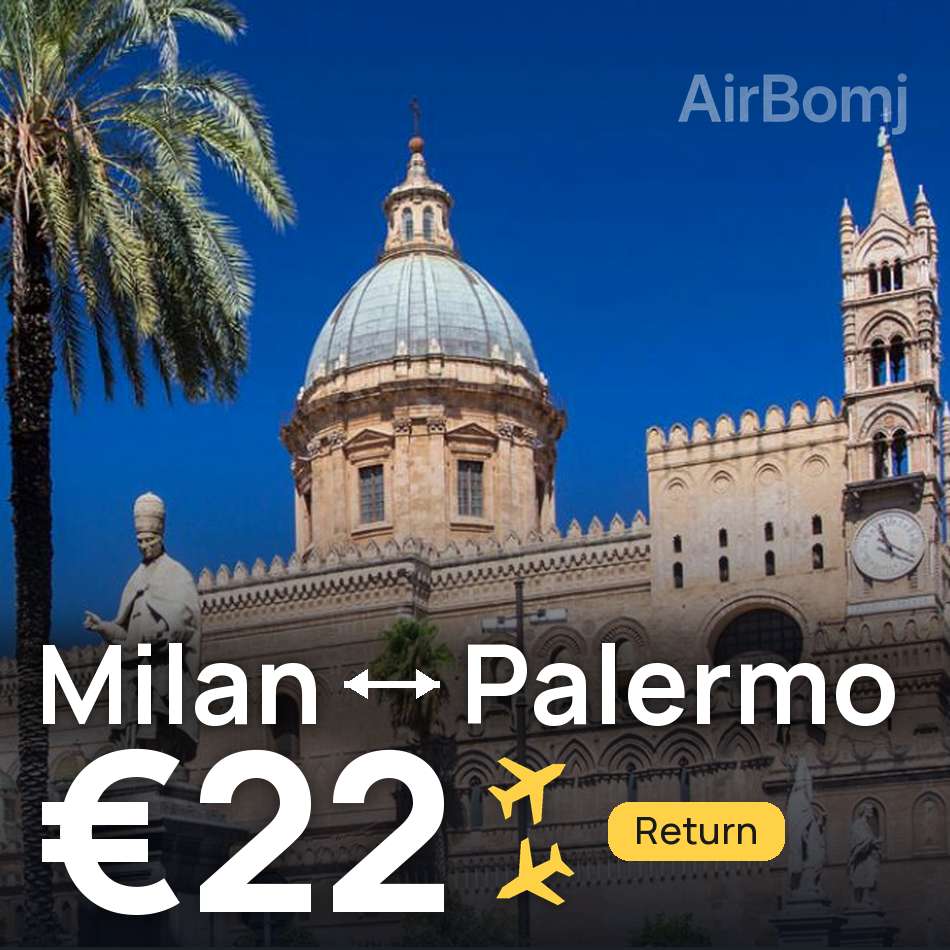 Billet d'avion : Milan — Palerme, €22