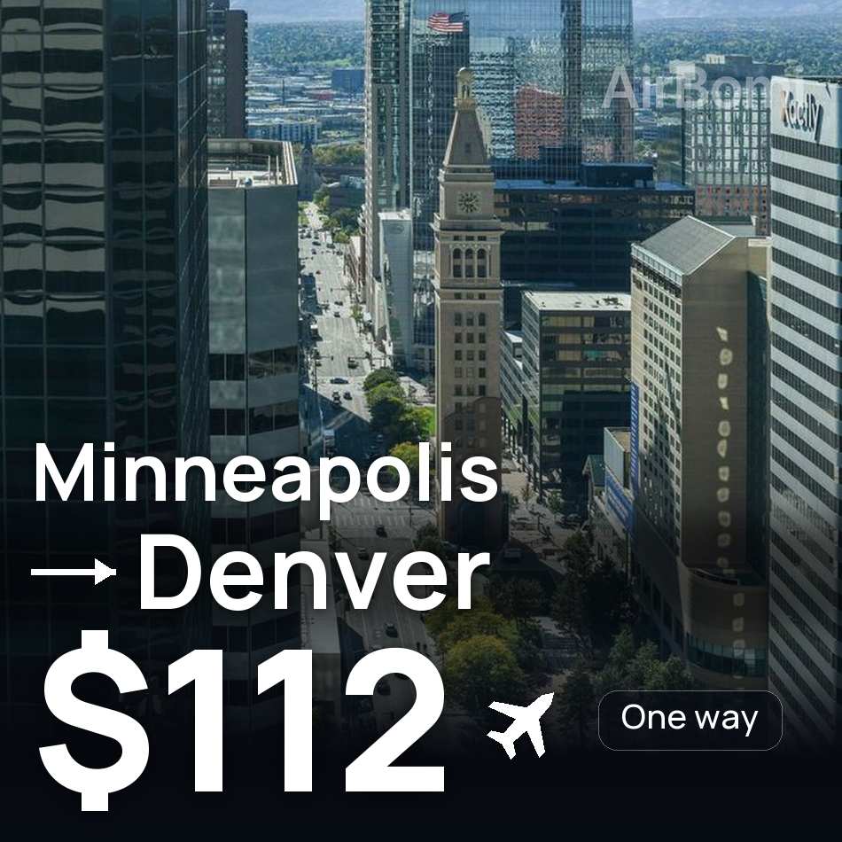 Passagem aérea: Saint Paul — Denver, $112