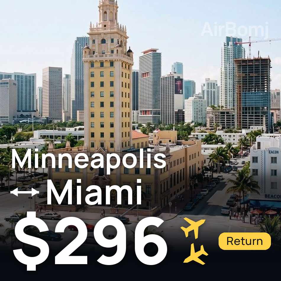 Passagem aérea: Saint Paul — Miami, $296