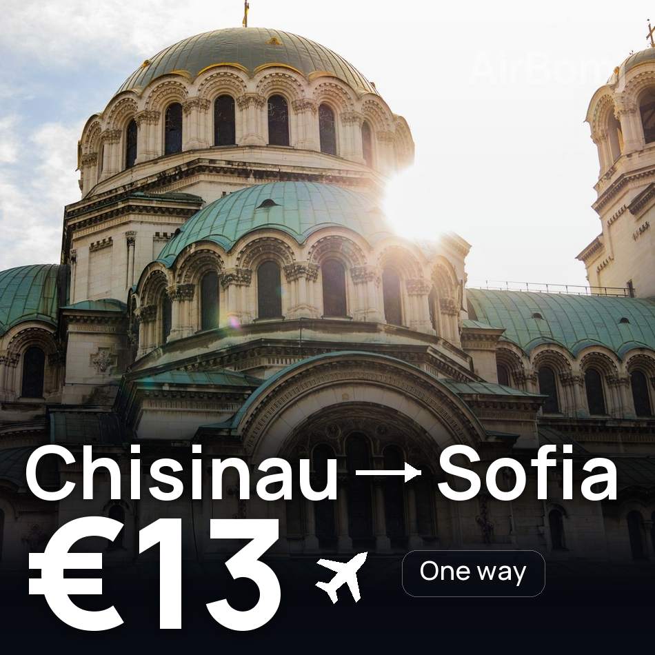 تذكرة طيران: كيشيناو — صوفيا، €13